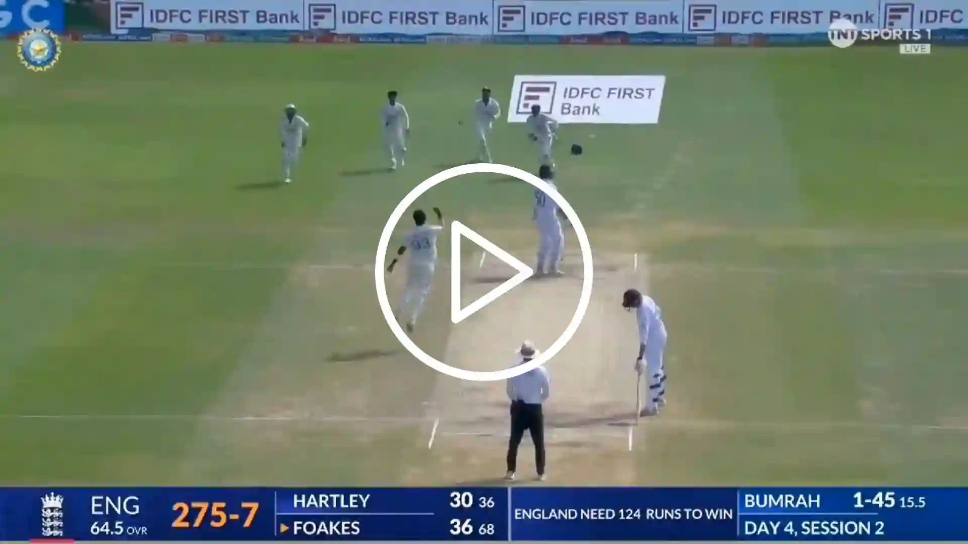 [Watch] Jasprit Bumrah Returns To End Ben Foakes' Resistance; IND On Brink Of A Famous Win